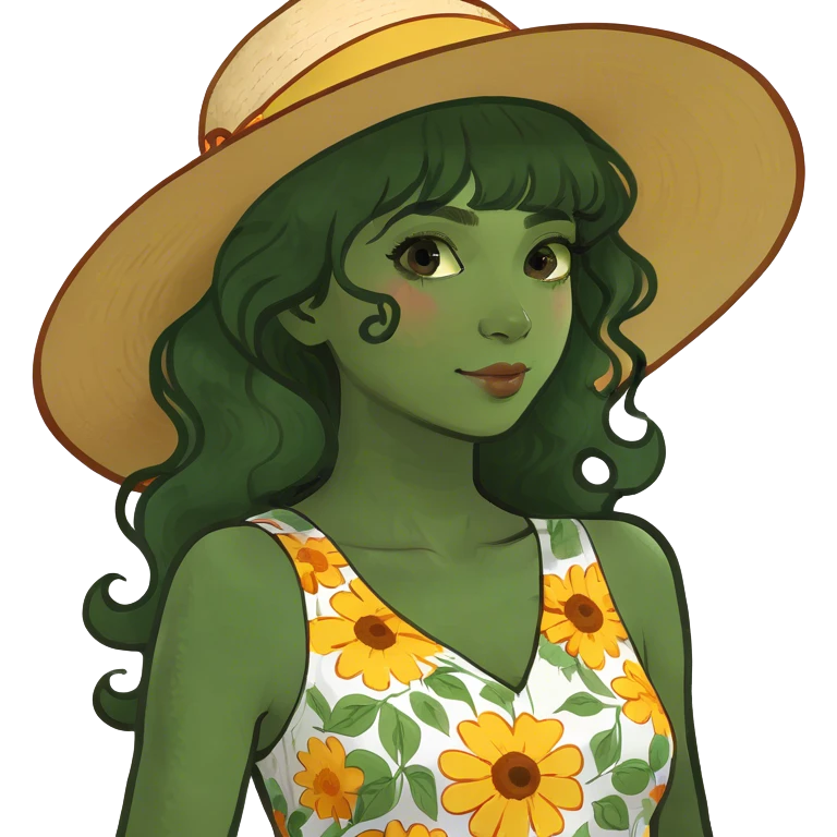 Girl with curl hair emoji