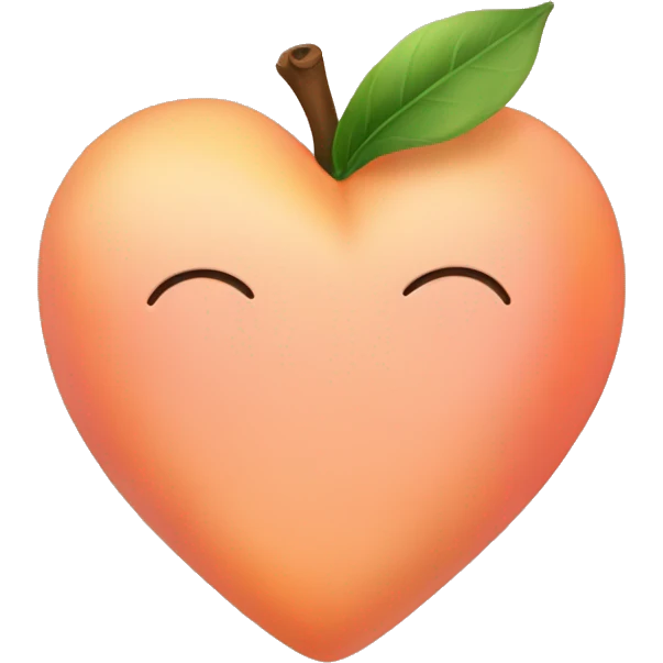 Peach colored heart emoji