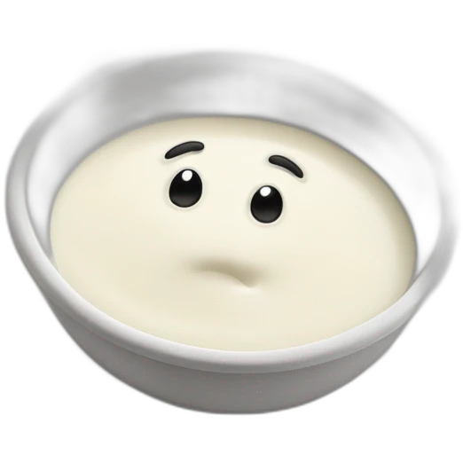 white sauce in a dipping dish emoji