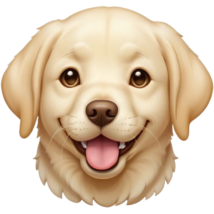 Cinematic Cute Yawning Cream Labrador Portrait Emoji, Head tilted slightly with a dramatic, wide-open yawn, showcasing a smooth cream Fur with a subtle shimmer, floppy ears slightly drooping, round warm eyes barely open in drowsy contentment, Simplified yet irresistibly adorable features, highly detailed, glowing with a soft, cozy glow, high shine, relaxed yet expressive, stylized with a touch of whimsy, bright and endearing, soft glowing outline, capturing the essence of a sleepy yet affectionate companion, so drowsy it feels like it could stretch out of the screen and curl up for a nap! emoji