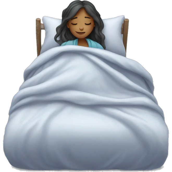 girl who sleeps under the blanket emoji