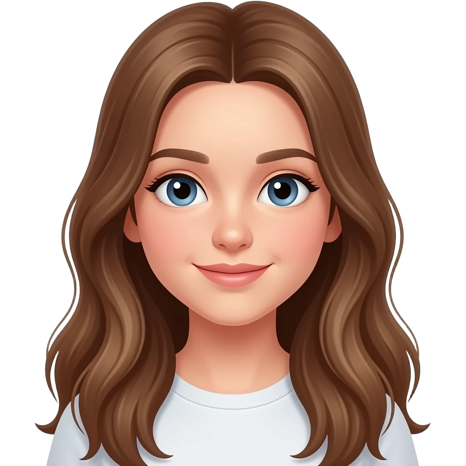 niña de 14 años muy muy guapa con el pelo largo emoji