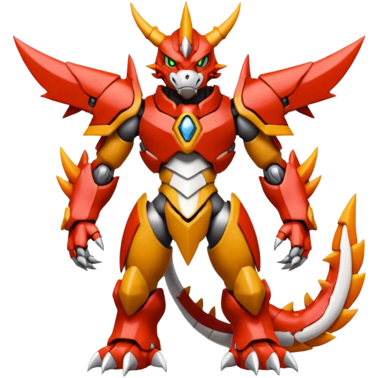 Digitigrade Cool Badass Wargreymon-Guilmon-Pokémon-Digimon-Fakémon-fusion-hybrid-creature emoji