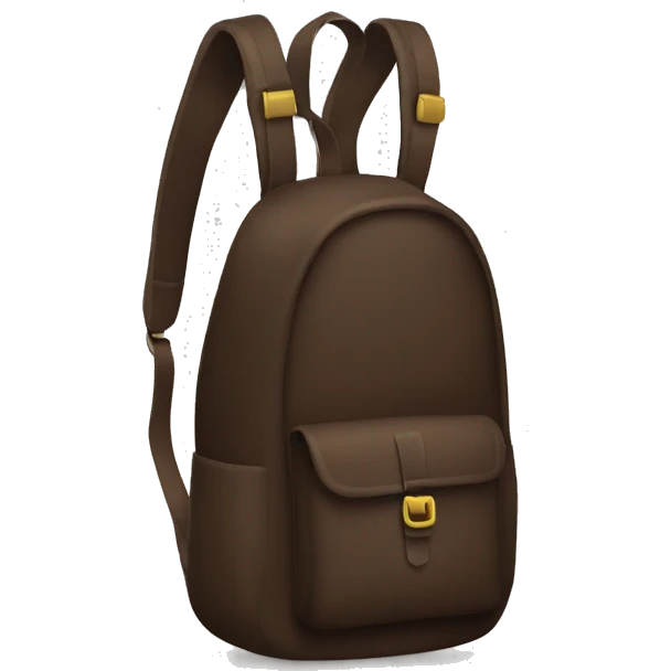 Dark brown backpack emoji