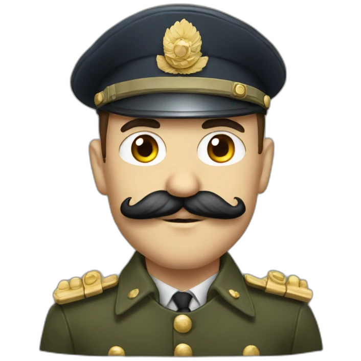 Soldat avec une grosse moustache emoji