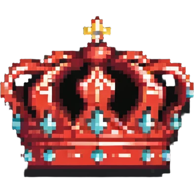 bright red crown emoji