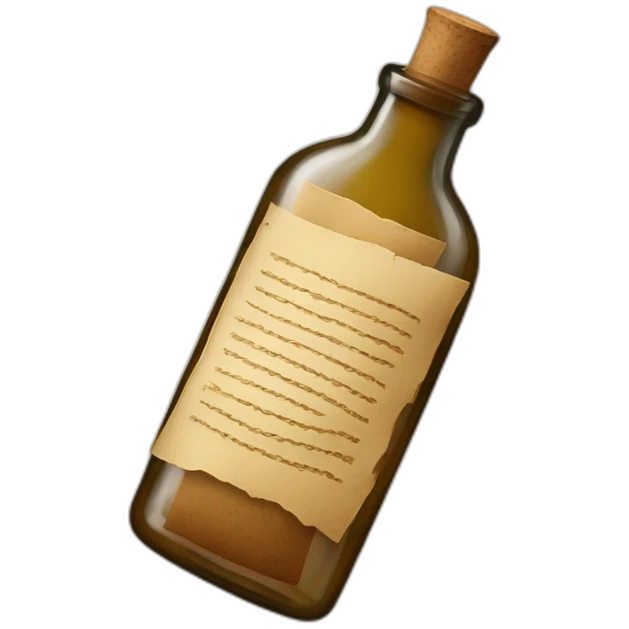 Parchment in a bottle emoji