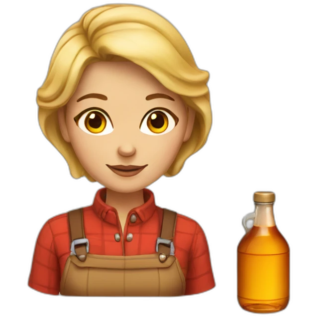 Maple syrup female Canadian emoji