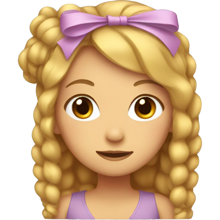 girl with bow in hair emoji