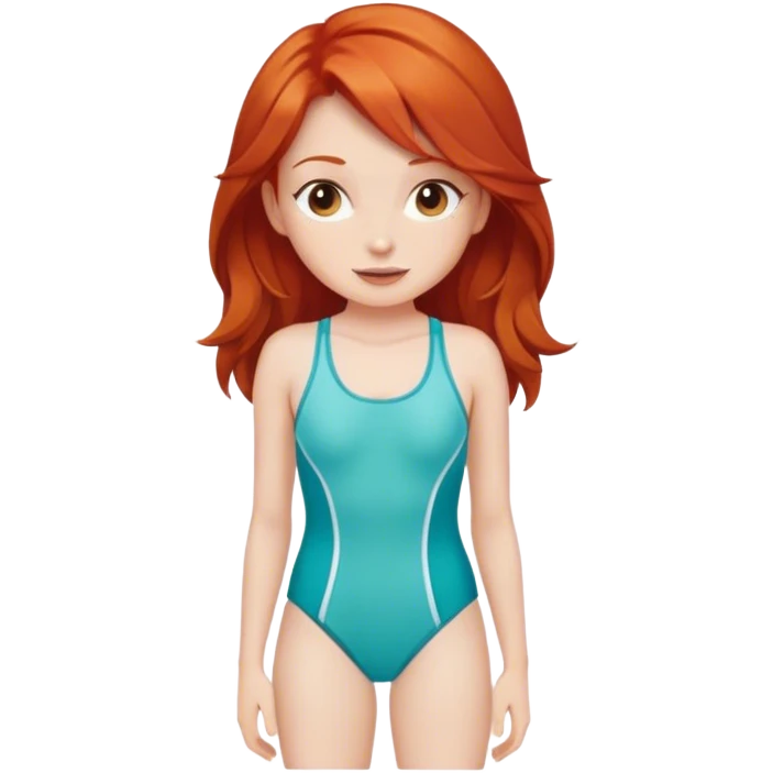 hot redhead in swimsuit emoji