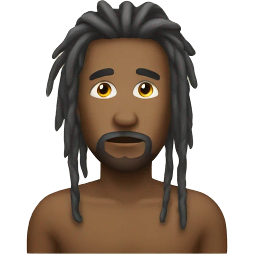 Nonchalant dreadhead emoji