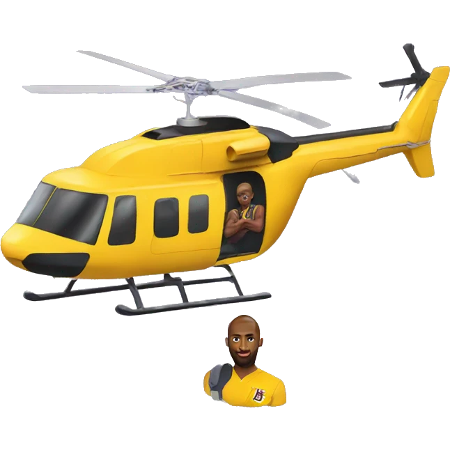 Kobe Bryant on helicopter emoji