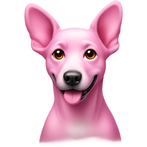 Pink dog emoji