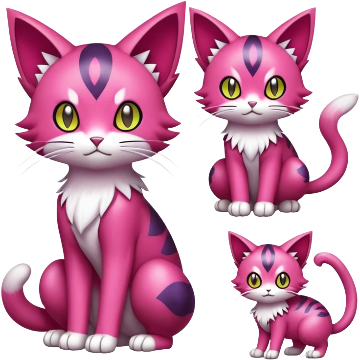 Liepard-Skitty-Delcatty-Pokémon-Fakémon-hybrid-creature (full body) emoji