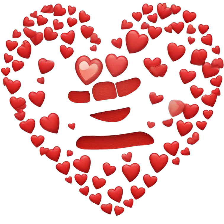 Really big red heart that says I love you Loren  emoji