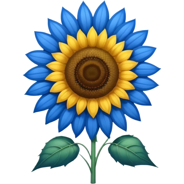 full blue sunflower emoji