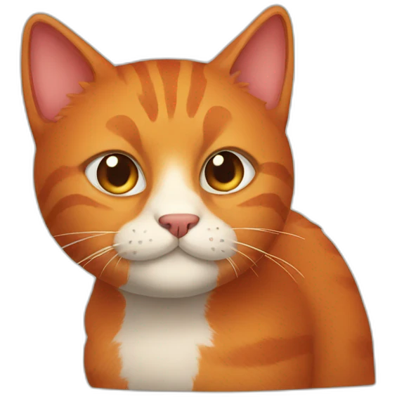 Red cat emoji