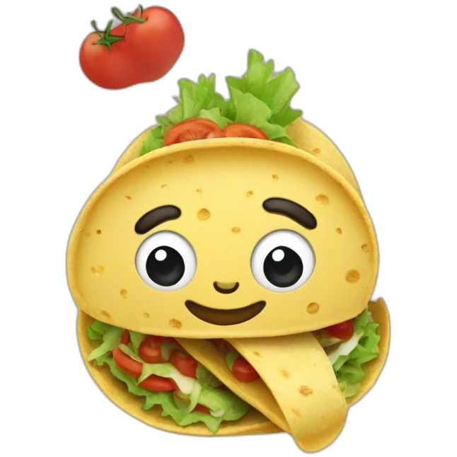chat qui mange un tacos emoji