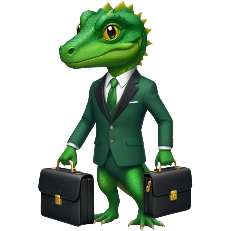 rich capitalist lizard king emoji