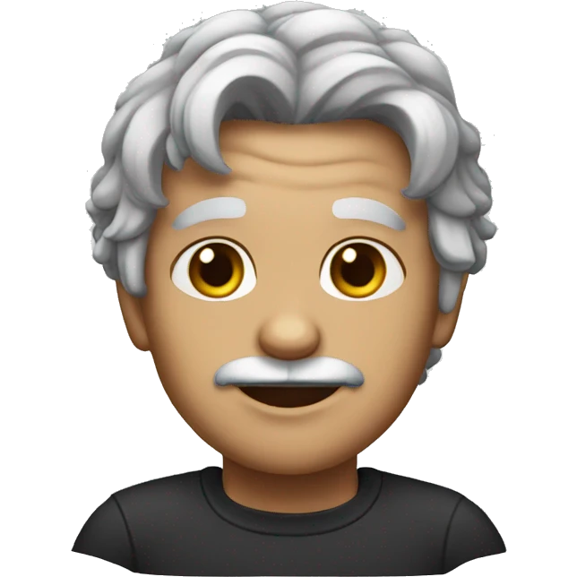 old black cat with a bit of grey hair emoji