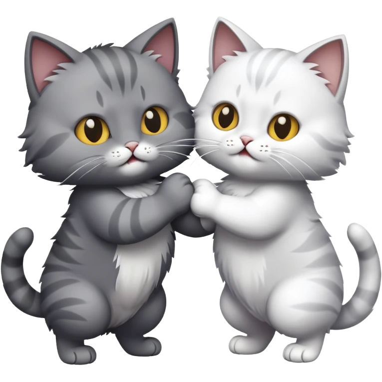 Two cats fighting emoji