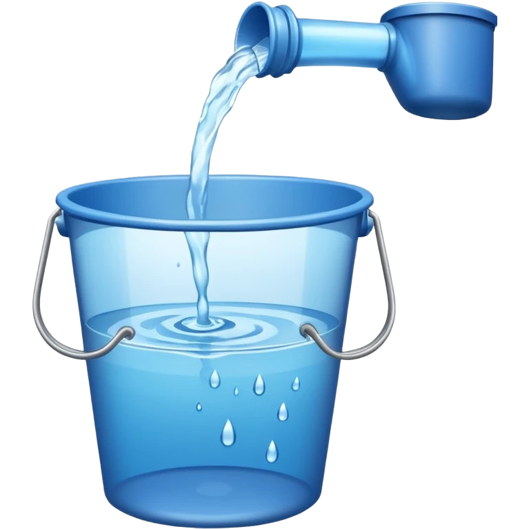 a bucket being poured out emoji