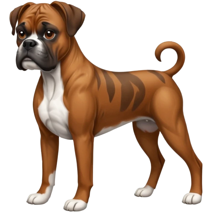 Perro boxer atigrado  emoji