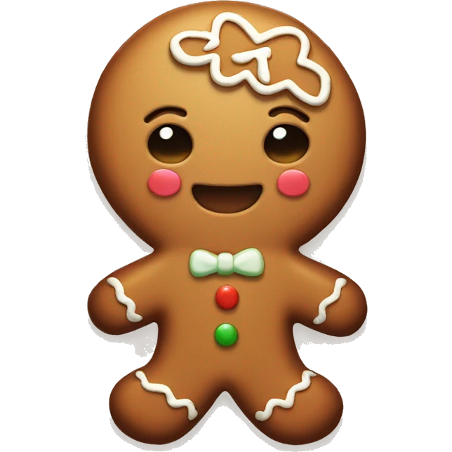 gingerbread man cute emoji