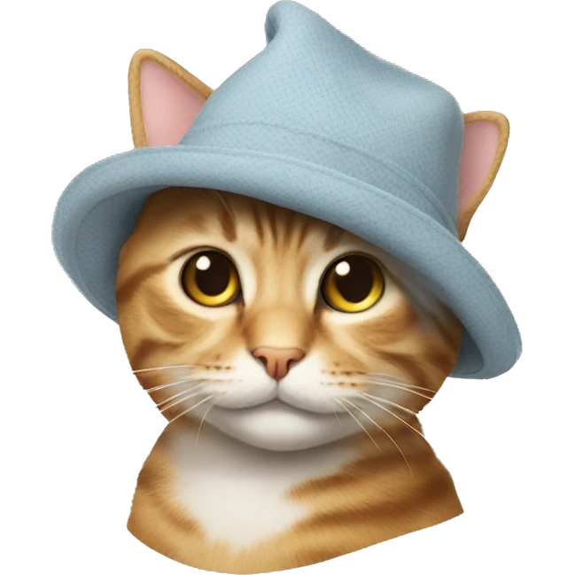 Cat wearing a hat emoji