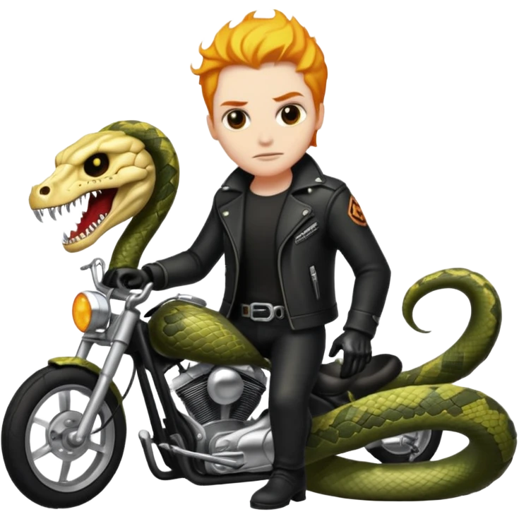 Змея питон призрачный гонщик emoji