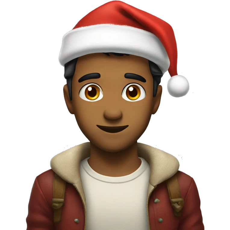 Vini jr with santa hat emoji
