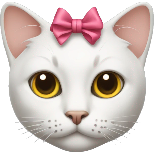 Cat with bow on it head emoji