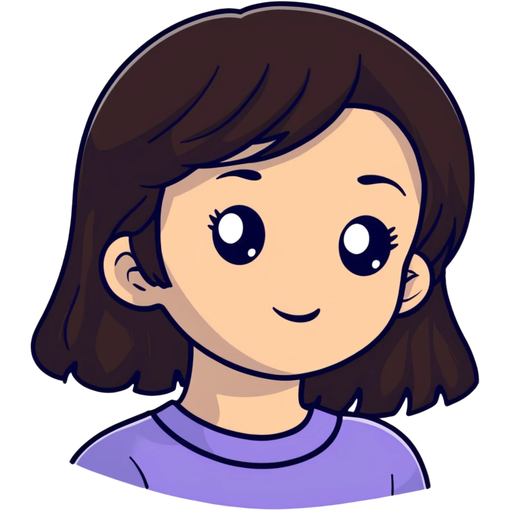 black girl with dark brown hair emoji