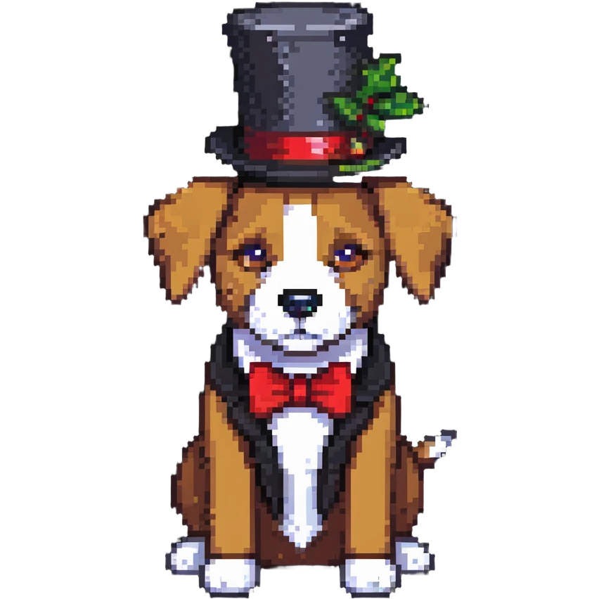 dog with a tophat emoji