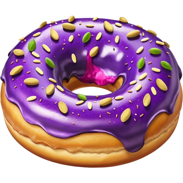 Donut with eggplant THROUGH it emoji