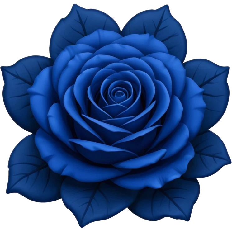 Dark blue  version of 🌹 emoji