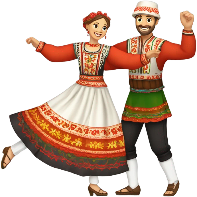 Bulgarian horo couple dance emoji