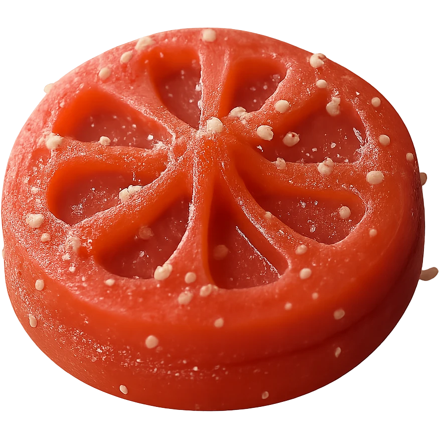 Isolate the hard candy on a transparent background, removing all background elements. emoji