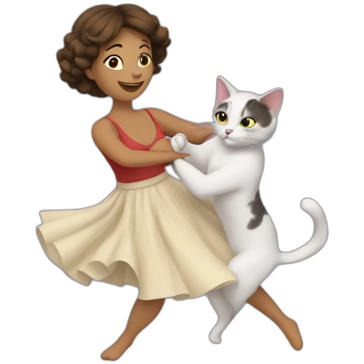 Martha Biadun dance with cat emoji