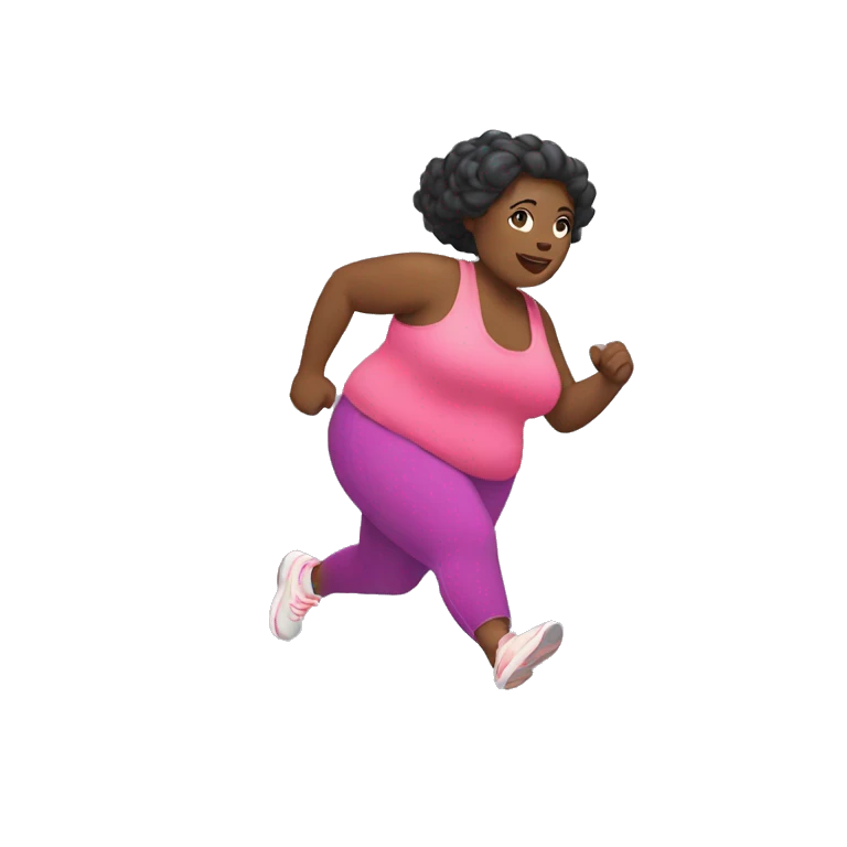 plus size running emoji