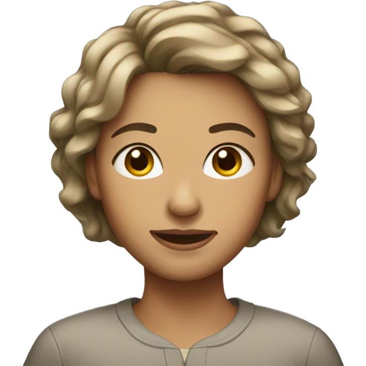 Short hair woman emoji
