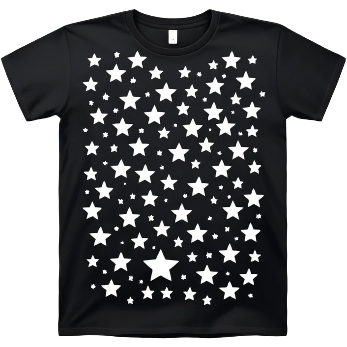 graphic tee shirt with stars design emoji