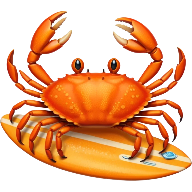 Surfing crab emoji