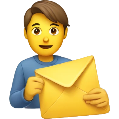 person sending email emoji