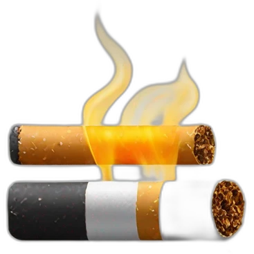 Une cigarette qui fume une cigarette emoji