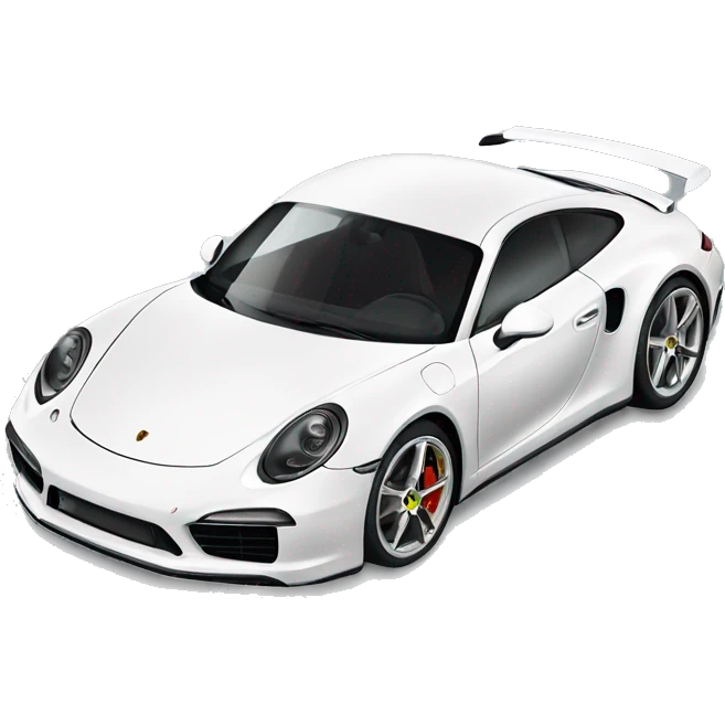 Porsche sports scar white/silver emoji