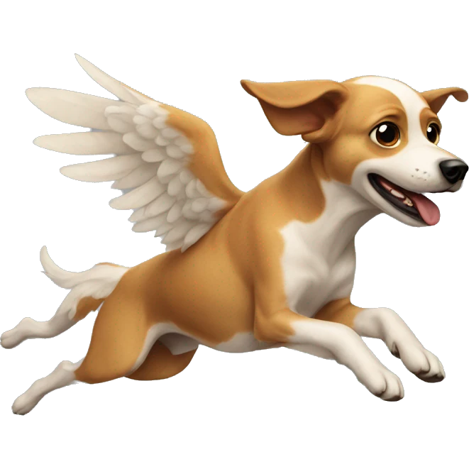 flying dog emoji