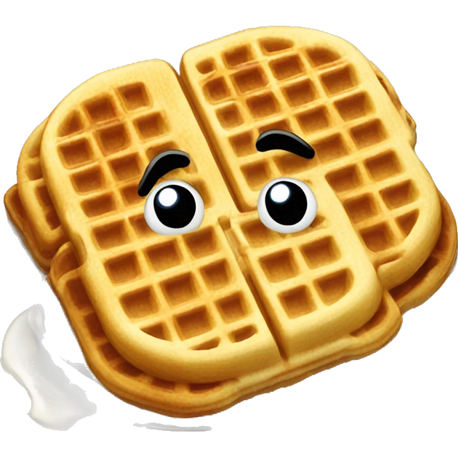 Waffles with butter and syrup emoji
