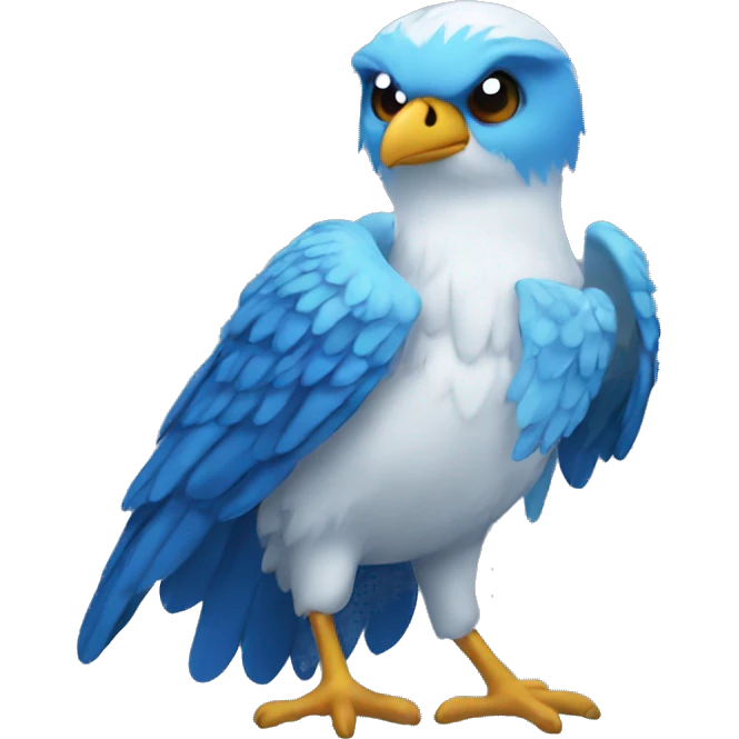 Blue wing emoji