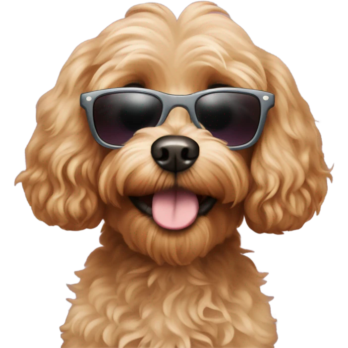 cavapoo with sunglasses emoji